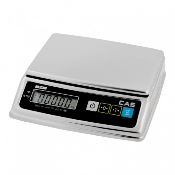 Cantar de verificare cu numarare CAS PWII 2.5/5, 5Kg, carcasa INOX